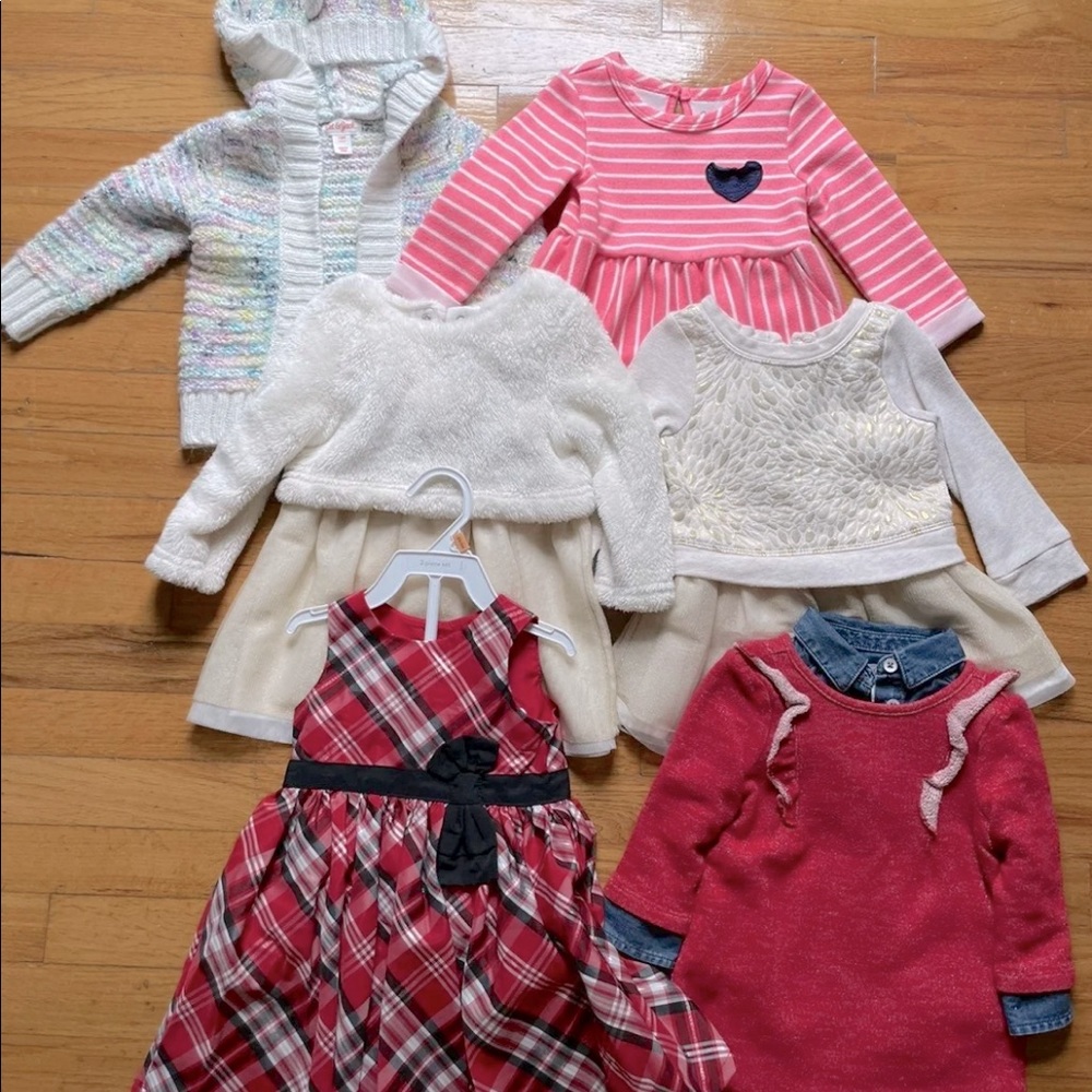 Baby Girl, 12 months old, lot of 7 pcs